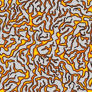 River Network Pattern (Grey and Orange Palette)