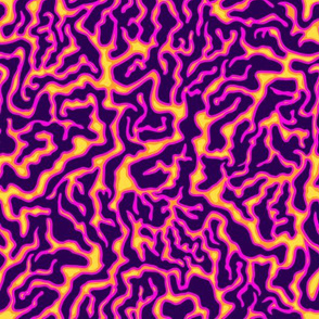 River Network Pattern (Purple and Marigold Palette)