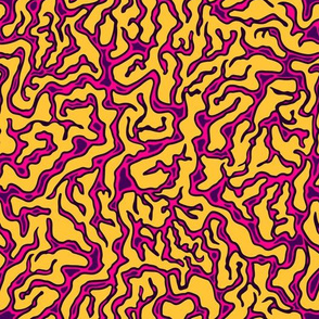 River Network Pattern (Yellow and Magenta Palette)