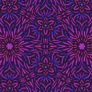 Folkloristic Geometry pink-Lilac moody floral
