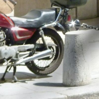 Motorcycle with Accordionist, Paris