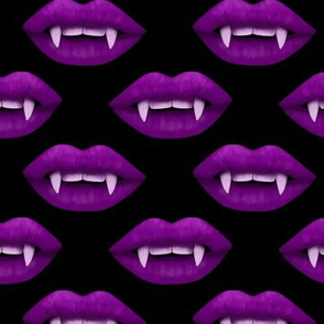 Vampire purple Lips - black