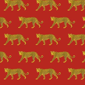Leopards - Small - Red Yellow