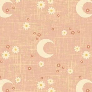 Boho Daisy Baby Moon: Blush Pink