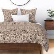 Wild organic speckles and spots animal print boho black marks on pale nude