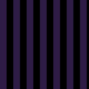 Vertical Awning Stripe Pattern - Deep Violet and Black