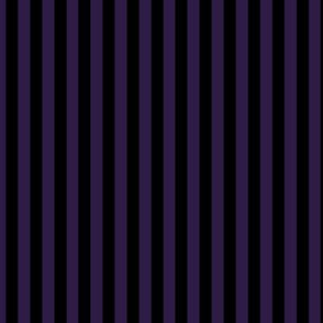 Vertical Bengal Stripe Pattern - Deep Violet and Black
