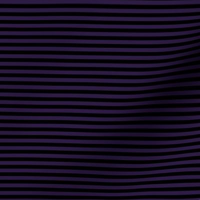 Small Horizontal Bengal Stripe Pattern - Deep Violet and Black