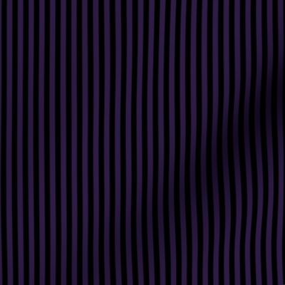 Small Vertical Bengal Stripe Pattern - Deep Violet and Black