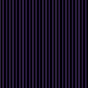 Small Vertical Bengal Stripe Pattern - Deep Violet and Black