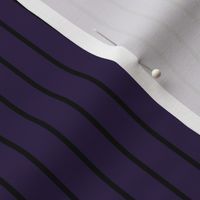 Vertical Pin Stripe Pattern - Deep Violet and Black