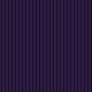 Small Vertical Pin Stripe Pattern - Deep Violet and Black