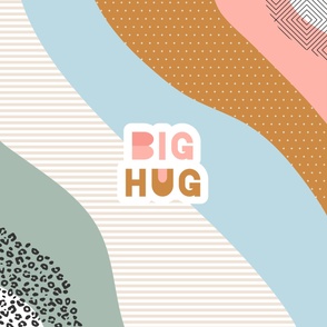 2yd "Big Hug" Panel (2yd Blanket or quilt panel with cut lines)