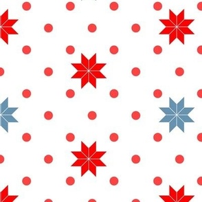 Christmas decor, Christmas gift, Christmas dasign, Winter Pattern, Christmas Decoration, Christmas Holidays, poinsettia, Christmas Star, Christmas ornament, red and white, blue polka dots, Christmas pattern, Holly, winter holiday.