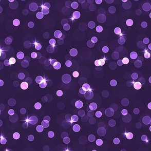 Small Sparkly Bokeh Pattern - Deep Violet Color