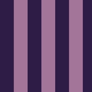 Large Vertical Awning Stripe Pattern - Deep Violet and Mauve