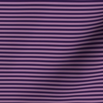 Small Horizontal Bengal Stripe Pattern - Deep Violet and Mauve