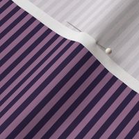 Small Horizontal Bengal Stripe Pattern - Deep Violet and Mauve