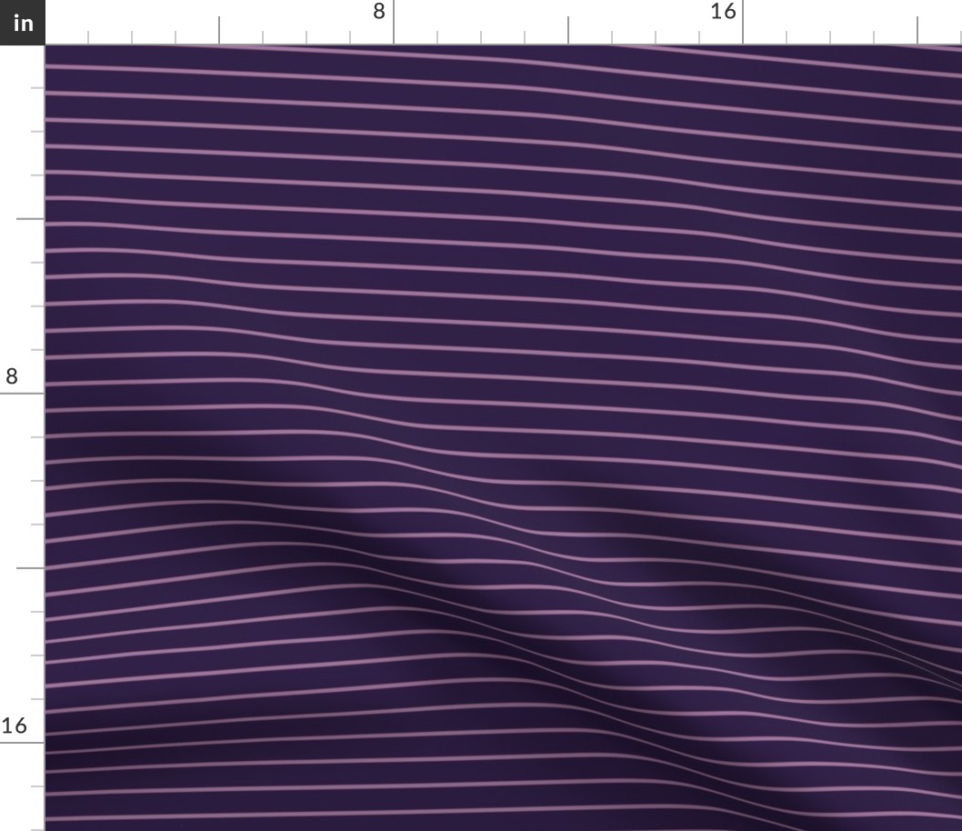Horizontal Pin Stripe Pattern - Deep Violet and Mauve