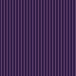 Small Vertical Pin Stripe Pattern - Deep Violet and Mauve