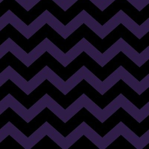 Chevron Pattern - Deep Violet and Black