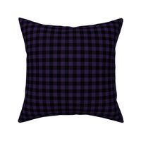 Gingham Pattern - Deep Violet and Black