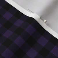 Gingham Pattern - Deep Violet and Black