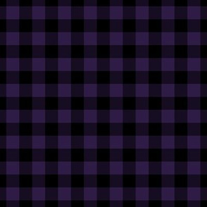 Gingham Pattern - Deep Violet and Black