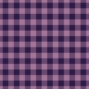 Gingham Pattern - Deep Violet and Mauve