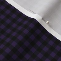 Small Gingham Pattern - Deep Violet and Black