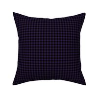 Small Gingham Pattern - Deep Violet and Black