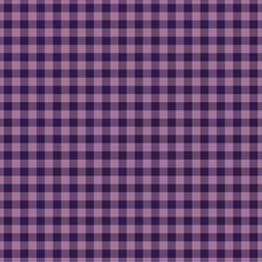 Small Gingham Pattern - Deep Violet and Mauve
