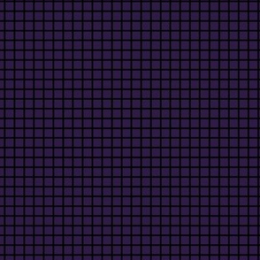 Small Grid Pattern - Deep Violet and Black
