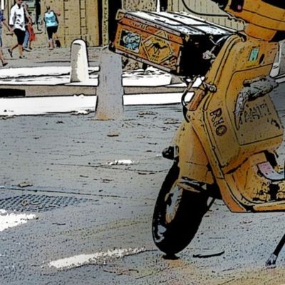 Motorcycle Performance Art in Aix-en-Provence, France