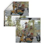 Motorcycle Performance Art in Aix-en-Provence, France