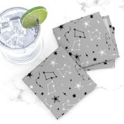 Astral Constellations in Gray and Black