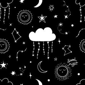 Goodnight Dreamy Sky on Black