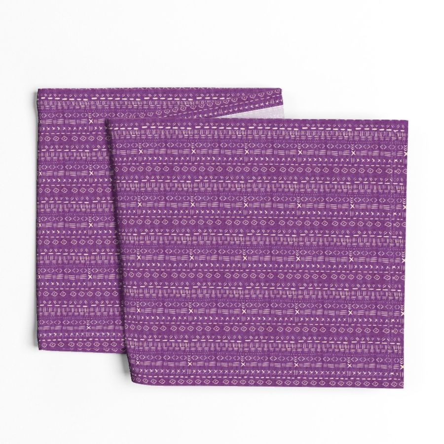 Smaller Scale Purple Mudcloth