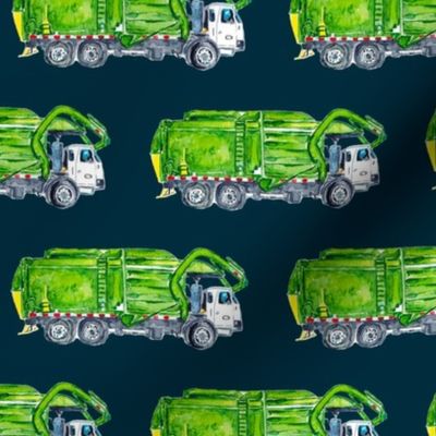 Garbage truck small navy