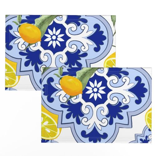 Summer citrus ,floral Mediterranean style ,lemon fruit pattern 