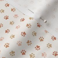 Earth Tone Paw Prints (Small Scale)