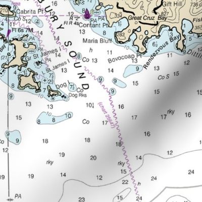 St. John virgin islands nautical map