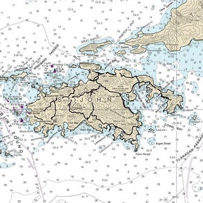 St. John virgin islands nautical map