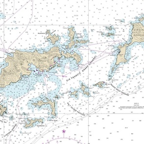 British Virgin Islands nautical map