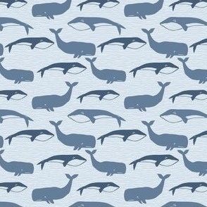Blue Whale Seamless Pattern