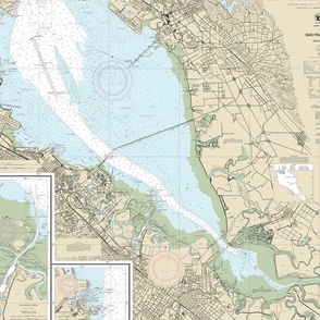 Southern San Francisco Bay nautical map