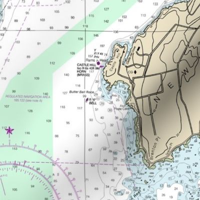 Newport, Rhode Island nautical map