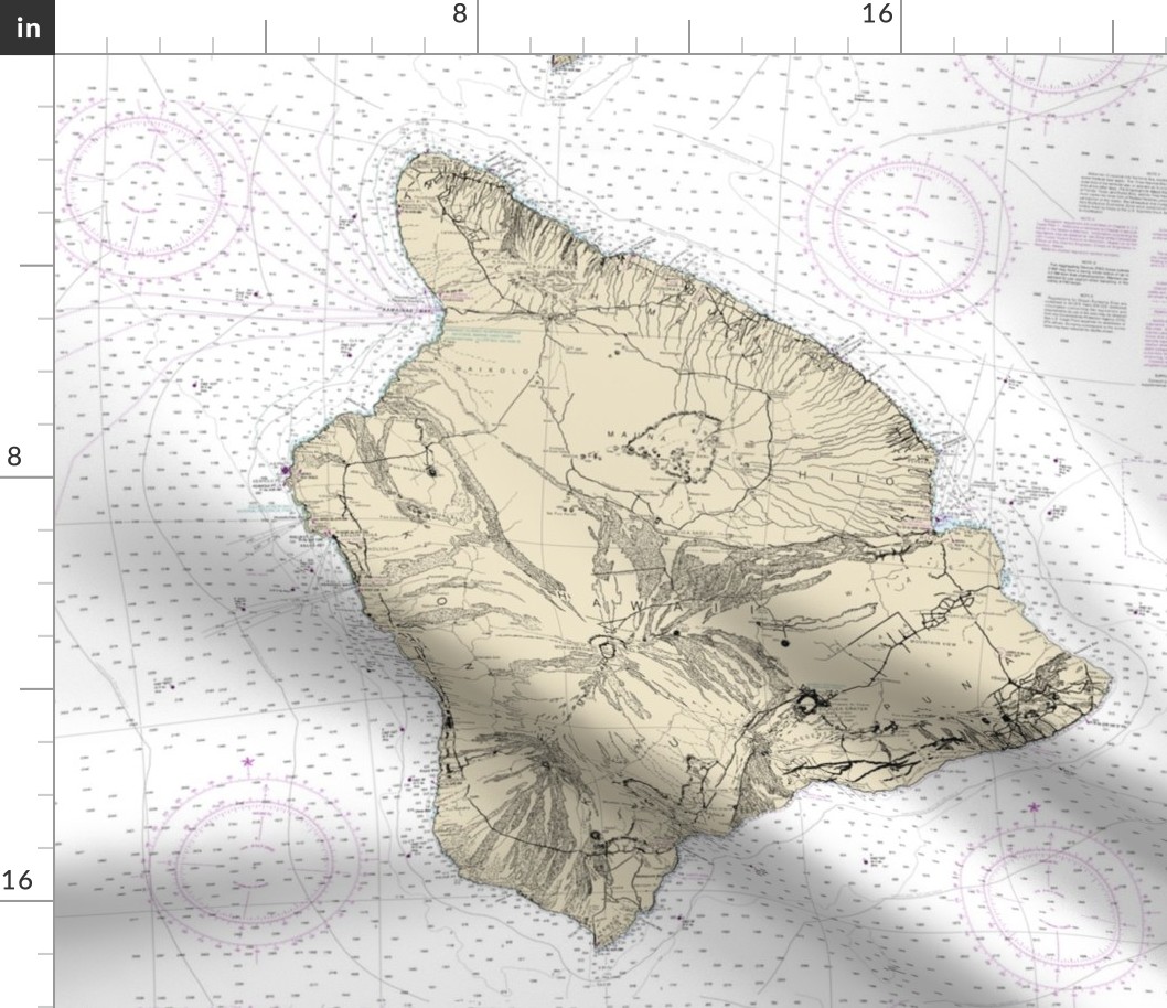 Hawaii big island nautical map