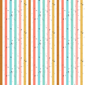 Dark Distressed Summer Rainbow Stripes - Half Inch stripe