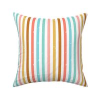 White Distressed Summer Rainbow Stripes - Half Inch stripe